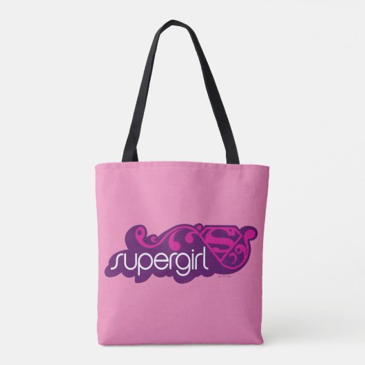 Supergirl Groovy Naam en S-Shield Tote Bag (Achterkant)