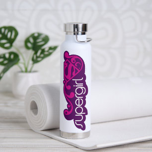 Supergirl Groovy Naam en S-Shield Waterfles