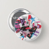 Supergirl Grunge Design Ronde Button 5,7 Cm (Voorkant /achterkant)