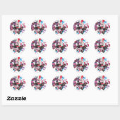 Supergirl Grunge Design Ronde Sticker (Vel)