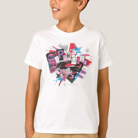 Supergirl Grunge Design T-shirt (Voorkant)