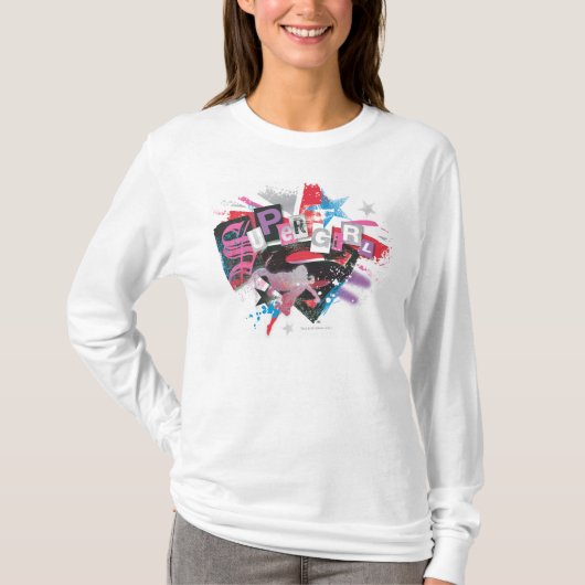 Supergirl Grunge Design T-shirt (Voorkant)