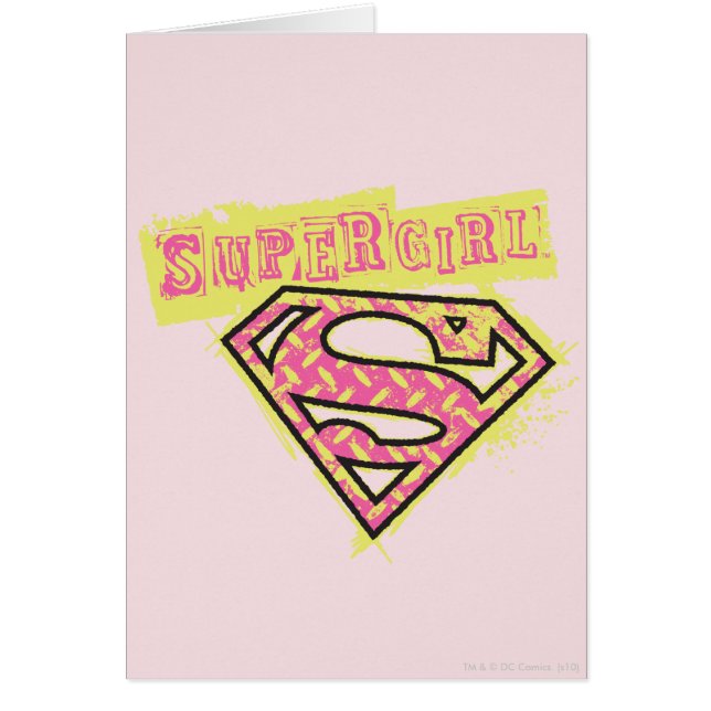Supergirl Grunge Logo Roze (Voorkant)