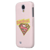 Supergirl Grunge Logo Roze Case-Mate Samsung Galaxy Hoesje (Achterkant Links)