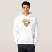 Supergirl Grunge Logo Roze Hoodie (Voorkant volledig)