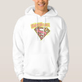 Supergirl Grunge Logo Roze Hoodie (Voorkant)