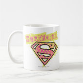 Supergirl Grunge Logo Roze Koffiemok (Links)