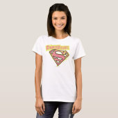 Supergirl Grunge Logo Roze T-shirt (Voorkant volledig)