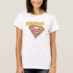 Supergirl Grunge Logo Roze T-shirt