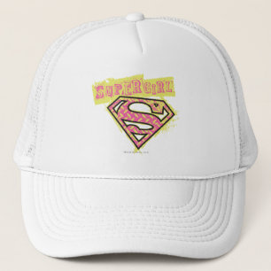 Supergirl Grunge Logo Roze Trucker Pet