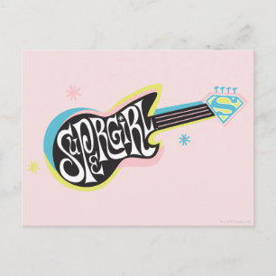 Supergirl Guitar Briefkaart