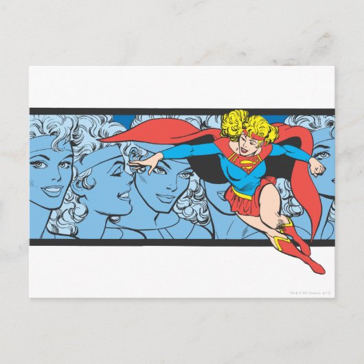 Supergirl Head Shots Briefkaart (Voorkant)