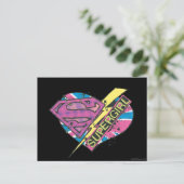 Supergirl Heart en Bolt Briefkaart (Staand voorkant)