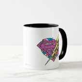 Supergirl Heart en Bolt Mok (Voorkant rechts)