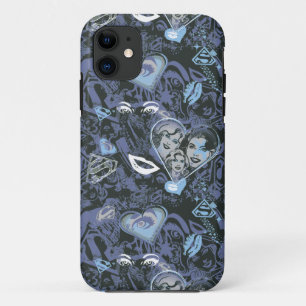 Supergirl Hearts en Lips Patroon iPhone 11 Hoesje