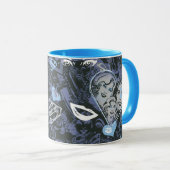 Supergirl Hearts en Lips Patroon Mok (Voorkant rechts)