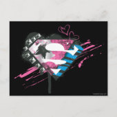 Supergirl Hearts Logo Briefkaart (Voorkant)