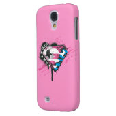 Supergirl Hearts Logo Case-Mate Samsung Galaxy Hoesje (Achterkant Links)
