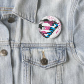 Supergirl Hearts Logo Ronde Button 5,7 Cm (In situ)