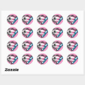 Supergirl Hearts Logo Ronde Sticker (Vel)