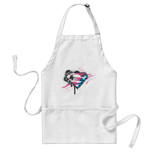 Supergirl Hearts Logo Standaard Schort (Voorkant)