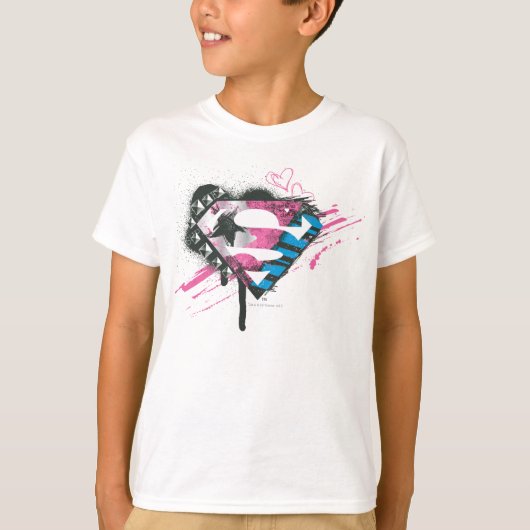 Supergirl Hearts Logo T-shirt (Voorkant)