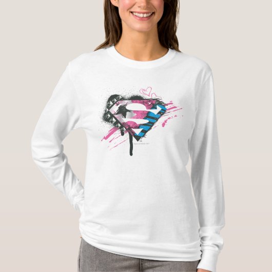 Supergirl Hearts Logo T-shirt (Voorkant)