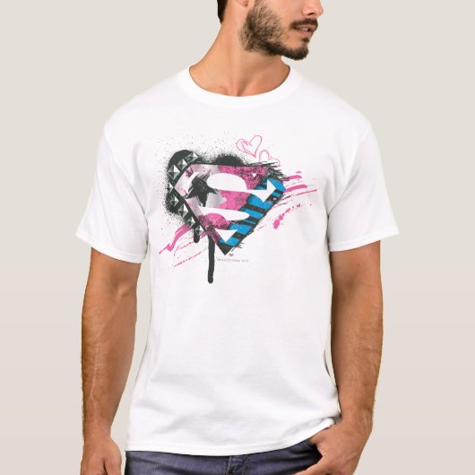 Supergirl Hearts Logo T-shirt (Voorkant)