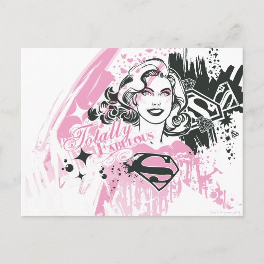 Supergirl helemaal geweldig briefkaart (Voorkant)