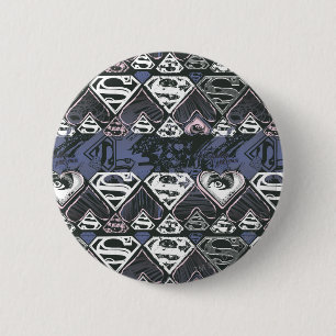 Supergirl Herhaal S Patroon Ronde Button 5,7 Cm