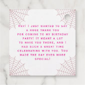 Supergirl Heroes Verjaardagsfeest voor Meisje Beda Bedankjes Labels (Achterkant)