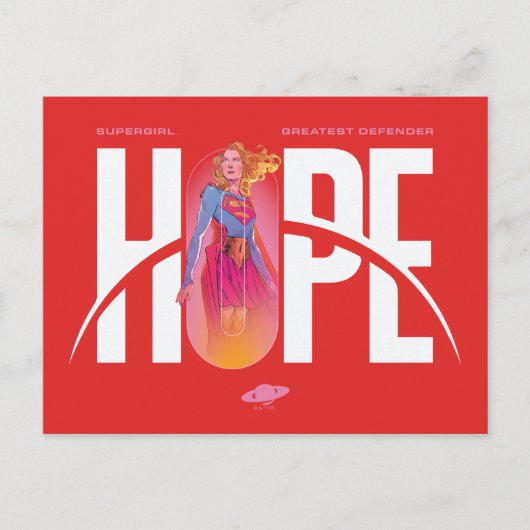 Supergirl Hope Briefkaart (Voorkant)