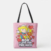 Supergirl | I Love You This Much Tote Bag (Achterkant)