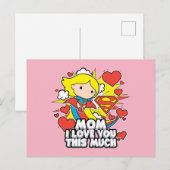 Supergirl | I Love You This Much Uitnodiging Briefkaart (Voorkant / Achterkant)
