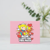 Supergirl | I Love You This Much Uitnodiging Briefkaart (Staand voorkant)