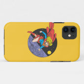 Supergirl in de ruimte Case-Mate iPhone case (Achterkant (horizontaal))