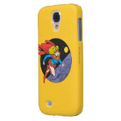Supergirl in de ruimte Case-Mate samsung galaxy hoesje (Achterkant Links)