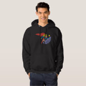 Supergirl in de ruimte hoodie (Voorkant volledig)