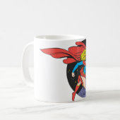 Supergirl in de ruimte koffiemok (Voorkant links)