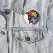 Supergirl in de ruimte ronde button 5,7 cm (In situ)