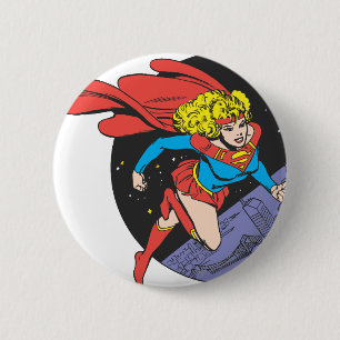 Supergirl in de ruimte ronde button 5,7 cm