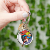Supergirl in de ruimte sleutelhanger (Hand)