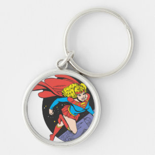 Supergirl in de ruimte sleutelhanger