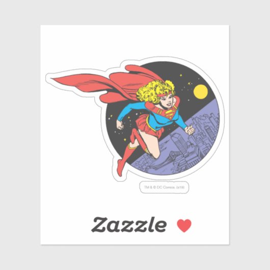 Supergirl in de ruimte sticker (Vel)