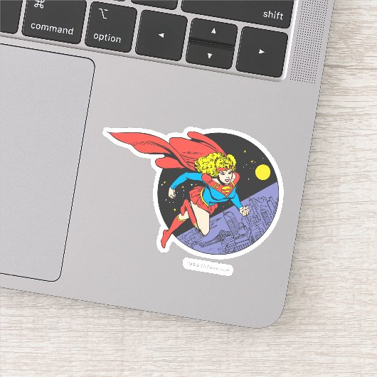 Supergirl in de ruimte sticker (Detail)