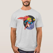 Supergirl in de ruimte t-shirt (Voorkant)