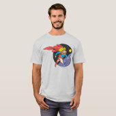 Supergirl in de ruimte t-shirt (Voorkant volledig)