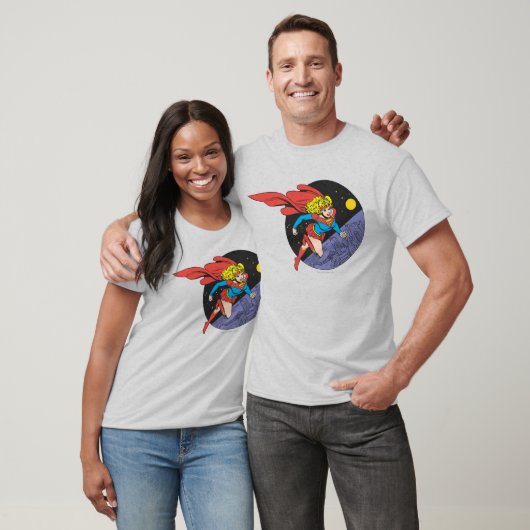 Supergirl in de ruimte t-shirt (Unisex)