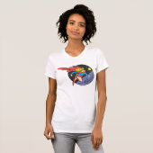 Supergirl in de ruimte t-shirt (Voorkant volledig)