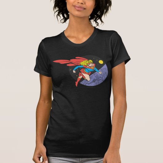 Supergirl in de ruimte t-shirt (Voorkant)